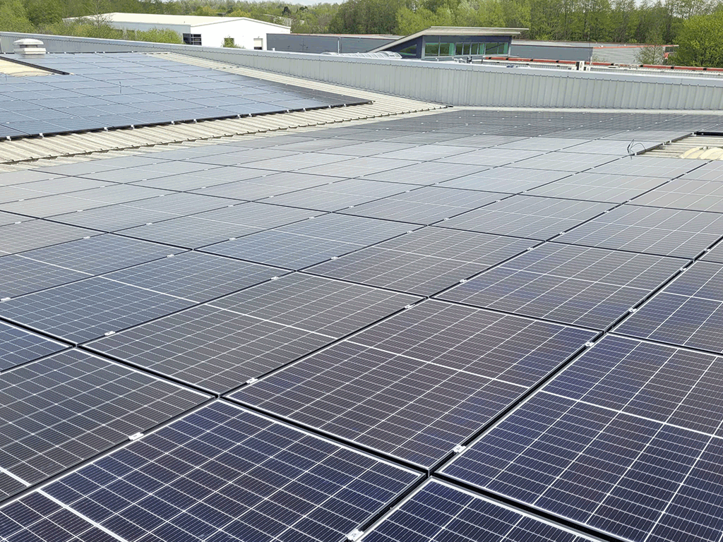 Roof mounted solar panels